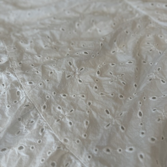 Knox Rose White Eyelet Tiered Mini Dress Women Short Sleeves Lined M Cottagecore - Picture 9 of 16